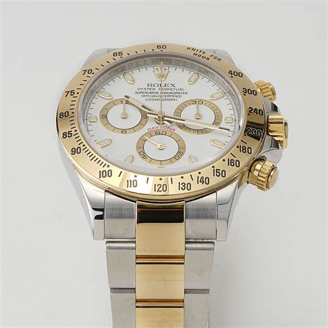 rolex daytona automatic two tone with white dial en12940|Rolex daytona tt white vs black.